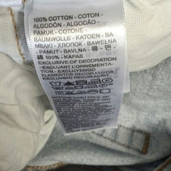 Levi's 501 Vintage Fit Mom Style Straight Tapered Distressed Light Denim Size 27 - Picture 6 of 9